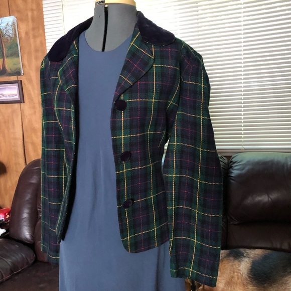 John Roberts Vintage Plaid Blazer - Picture 5 of 13